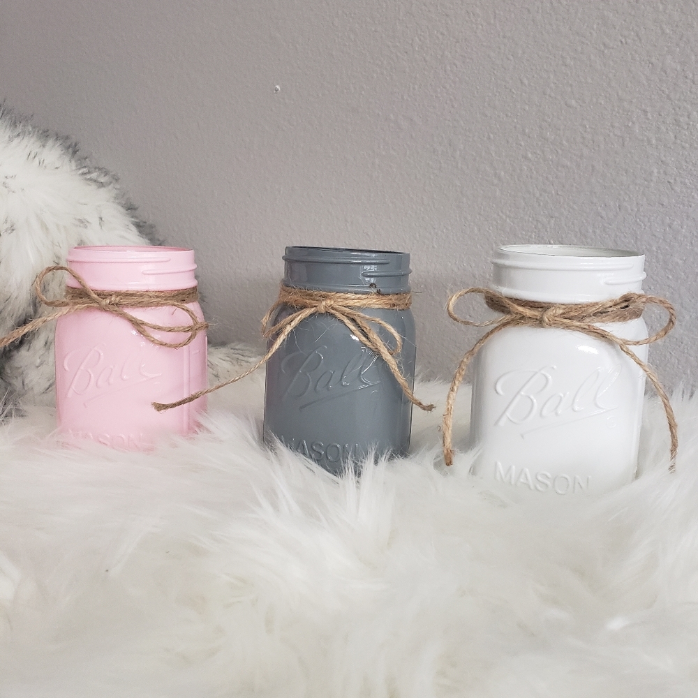 New Makeup brushes holder mason jars